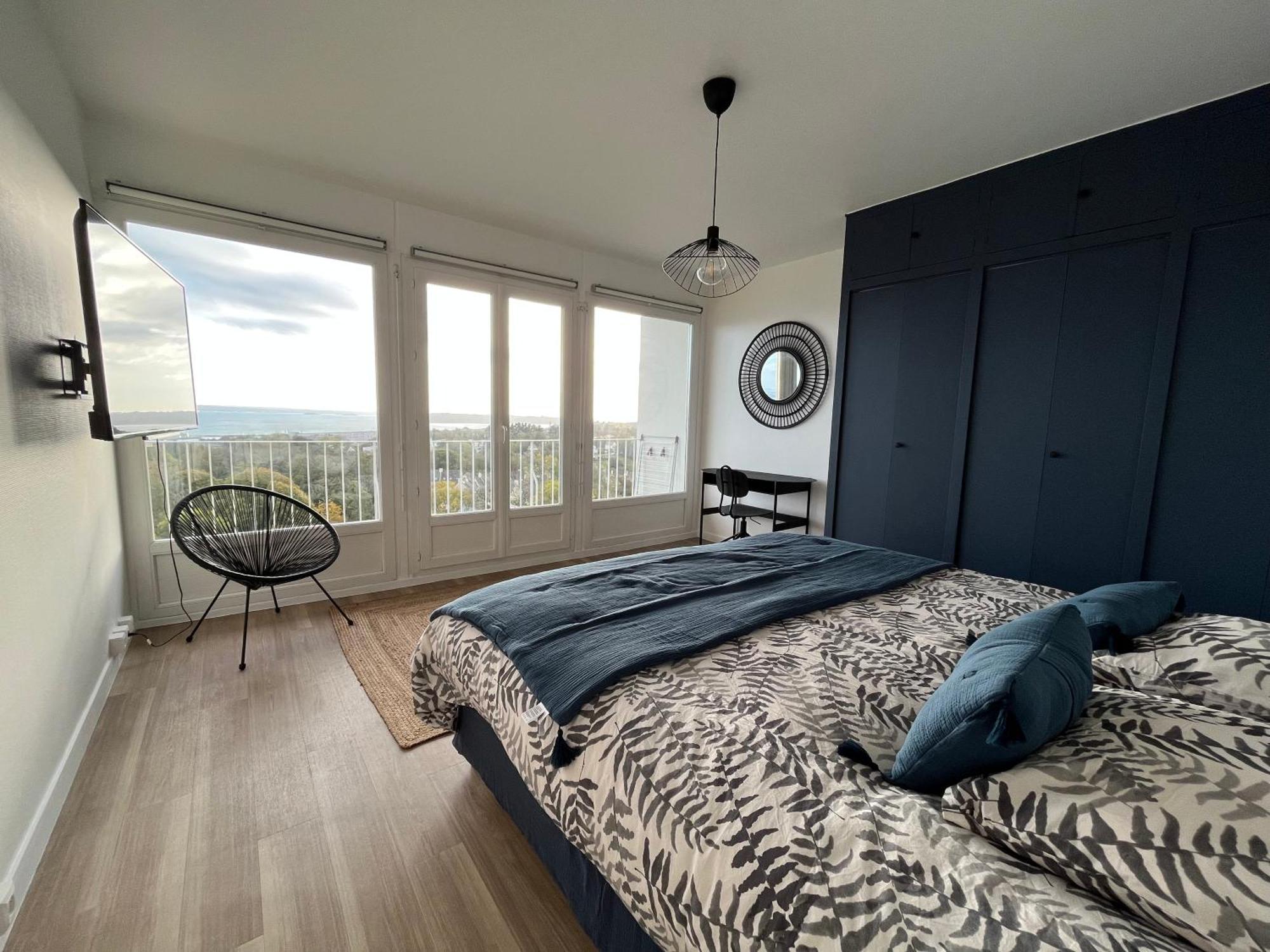 Nouveau! Appartement Vue Mer 180° Et Place Parking Brest Luaran gambar